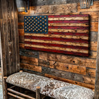 Old Glory American Flag Wall Art Canvas