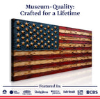 Old Glory American Flag Wall Art Canvas