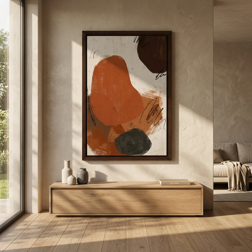 Clay Ceremony™ Abstract Framed Canvas Wall Art