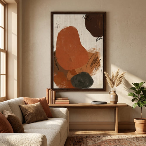 Clay Ceremony™ Abstract Framed Canvas Wall Art