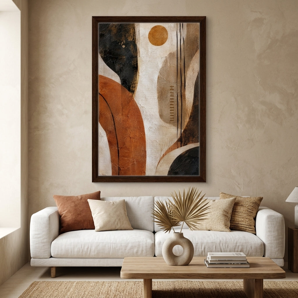 Earth Harmony™ Abstract Framed Canvas Wall Art