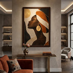 African Woman™ Abstract Framed Canvas Wall Art