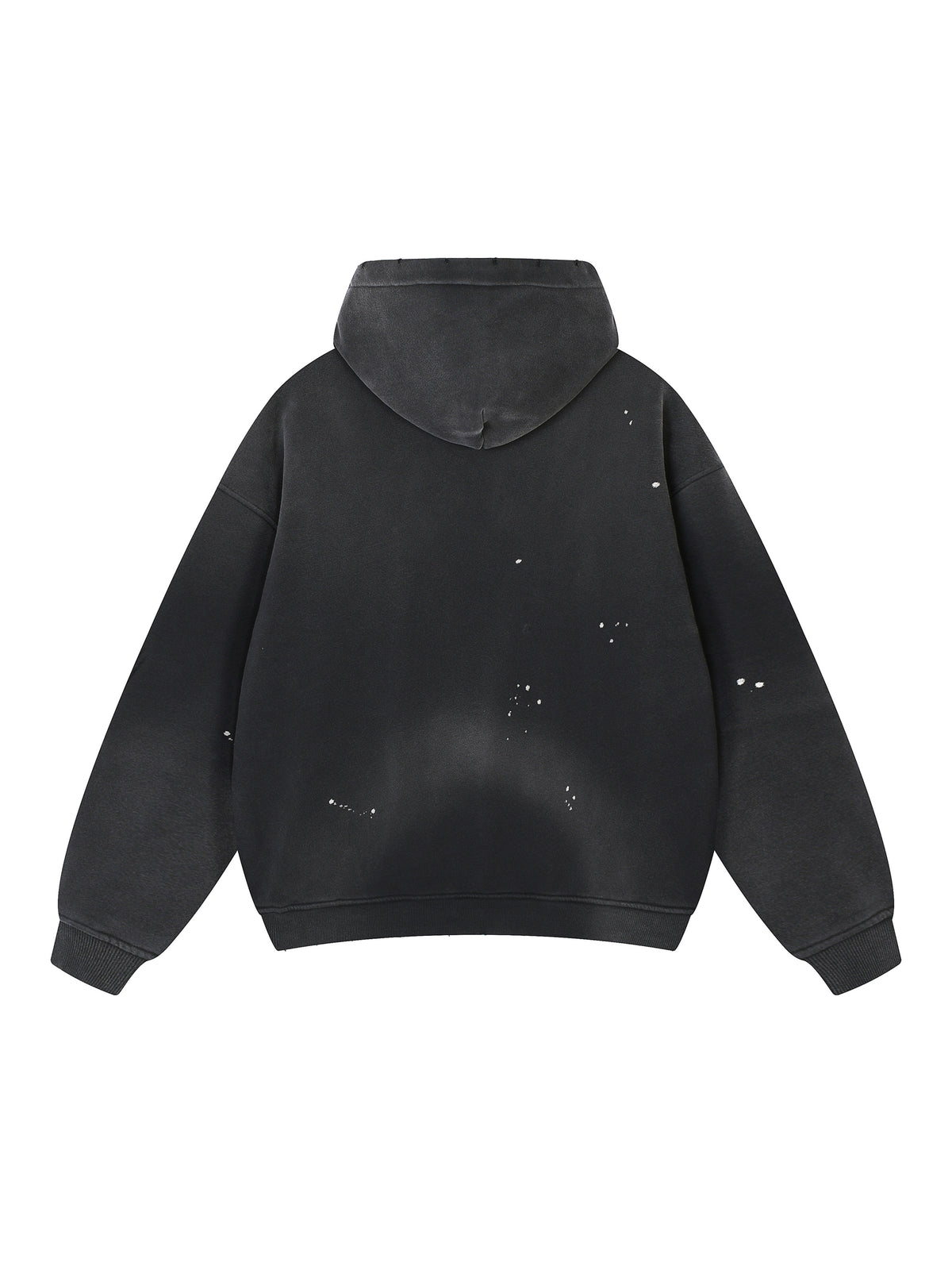 Vintage Washed Frayed Fleece Hoodie